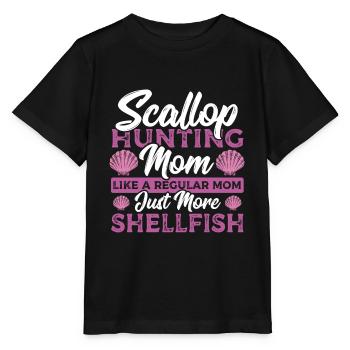 Maman chasseuse de pétoncles comme une maman ordinaire juste plus - T-shirt bio MINI CREATOR Stanley/Stella Enfant - noir - Devant - Mikhail (115cm)