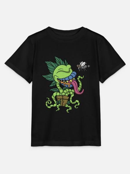 Venus Fliege Botanisches Monster Pflanze Fleischfresser - Stanley/Stella Kinder T-Shirt MINI CREATOR - Schwarz