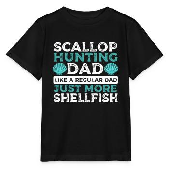 Papa chasseur de pétoncles comme un papa ordinaire juste plus - T-shirt bio MINI CREATOR Stanley/Stella Enfant - noir - Devant - Mikhail (115cm)