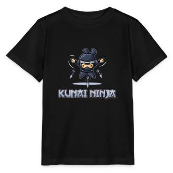 Kunai Ninja Couteau à lancer Kunai - T-shirt bio MINI CREATOR Stanley/Stella Enfant - noir - Devant - Mikhail (115cm)