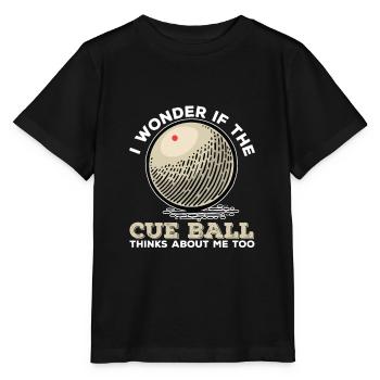 Funny Pool Snooker Game For Billiard Players Cue - Stanley/Stella MINI CREATOR Kids’ T-Shirt - black - Front - Mikhail (115cm)