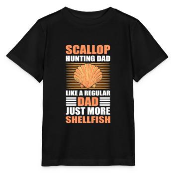 Papa chasseur de pétoncles comme un papa ordinaire juste plus - T-shirt bio MINI CREATOR Stanley/Stella Enfant - noir - Devant - Mikhail (115cm)