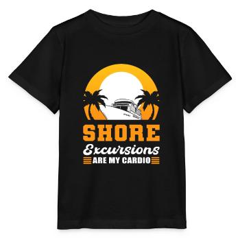 Shore Excursions Are My Cardio Cruising Vacation - Stanley/Stella MINI CREATOR Kids’ T-Shirt - black - Front - Mikhail (115cm)