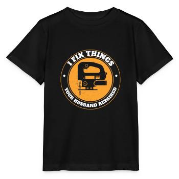 Things Your Husband Repaired Funny Cabinet Maker - Stanley/Stella MINI CREATOR Kids’ T-Shirt - black - Front - Mikhail (115cm)