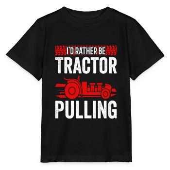 Truck Pulling I'd Rather Be Tractor Pulling - Stanley/Stella MINI CREATOR Kids’ T-Shirt - black - Front - Mikhail (115cm)