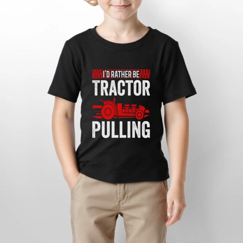 Truck Pulling I'd Rather Be Tractor Pulling Stanley/Stella MINI CREATOR Kids’ T-Shirt