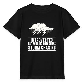 Introverti mais prêt à discuter de Funny Storm - T-shirt bio MINI CREATOR Stanley/Stella Enfant - noir - Devant - Mikhail (115cm)