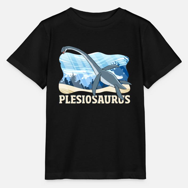 Plesiosaurus Dinosaur - Stanley/Stella Kinder T-Shirt MINI CREATOR - Schwarz