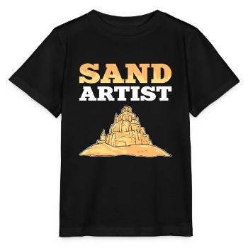 Artiste de sable Sand Art Château de sable et sculpture de sable - T-shirt bio MINI CREATOR Stanley/Stella Enfant - noir - Devant - Mikhail (115cm)