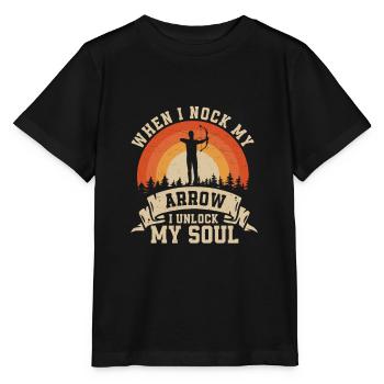 Funny Archery Shooting Competition For A - Stanley/Stella MINI CREATOR Kids’ T-Shirt - black - Front - Mikhail (115cm)