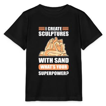 I create Sculptures with Sand Superpower? Sand - Stanley/Stella MINI CREATOR Kids’ T-Shirt - black - Front - Mikhail (115cm)
