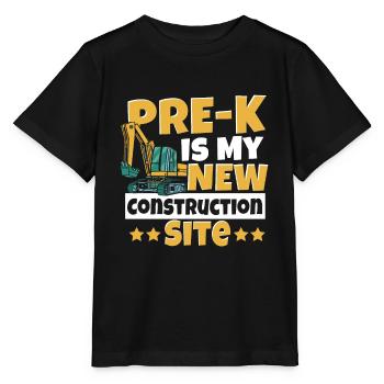 Pre-k Is My New Construction Site Back to School - Stanley/Stella MINI CREATOR Kids’ T-Shirt - black - Front - Mikhail (115cm)