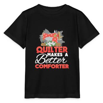 Funny Machine Quilting Quilt Humor For A Quilter - Stanley/Stella MINI CREATOR Kids’ T-Shirt - black - Front - Mikhail (115cm)