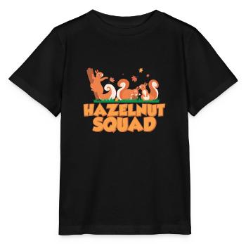 Haselnuss-Eichhörnchen lustige Eichhörnchen für - Stanley/Stella Kinder T-Shirt MINI CREATOR  - Schwarz - Vorne - Mikhail (115cm)