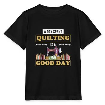 Funny Machine Quilting Quilt Humor For A Piece - Stanley/Stella MINI CREATOR Kids’ T-Shirt - black - Front - Mikhail (115cm)
