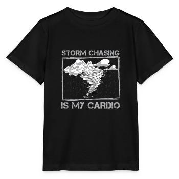 Storm Chasing Humour Météorologie Humour pour un - T-shirt bio MINI CREATOR Stanley/Stella Enfant - noir - Devant - Mikhail (115cm)
