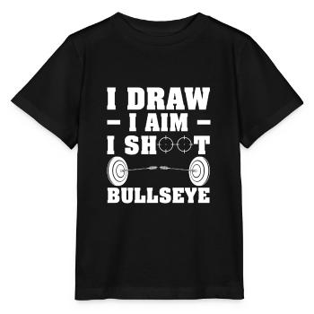 I Draw Funny Archery Shooting Competition For - Stanley/Stella MINI CREATOR Kids’ T-Shirt - black - Front - Mikhail (115cm)