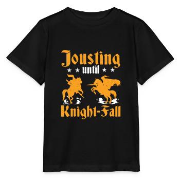 Ritterspiel bis zum Ritterfall Lustiges - Stanley/Stella Kinder T-Shirt MINI CREATOR  - Schwarz - Vorne - Mikhail (115cm)