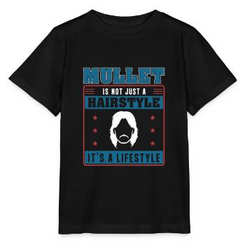 Retro American Vokuhila Lifestyle A Redneck - Stanley/Stella Kinder T-Shirt MINI CREATOR  - Schwarz - Vorne - Mikhail (115cm)