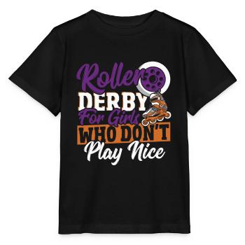 Rollschuhlaufen Roller-Derby Rollschuhlaufen Rolle - Stanley/Stella Kinder T-Shirt MINI CREATOR  - Schwarz - Vorne - Mikhail (115cm)