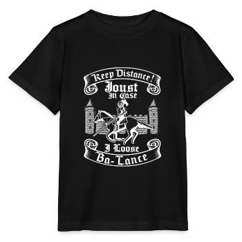 Abstand halten Lustiges Ritterspiel Lance Buhurt - Stanley/Stella Kinder T-Shirt MINI CREATOR  - Schwarz - Vorne - Mikhail (115cm)