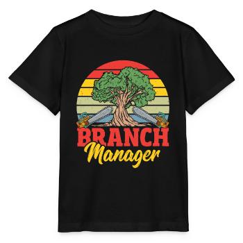 Bûcheron Bois forestier forestier Hache forestière Travaux forestiers - T-shirt bio MINI CREATOR Stanley/Stella Enfant - noir - Devant - Mikhail (115cm)