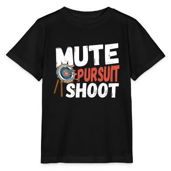 Mute Pursuit Shoot Archery Archer Hunting - Stanley/Stella MINI CREATOR Kids’ T-Shirt - black - Front - Mikhail (115cm)