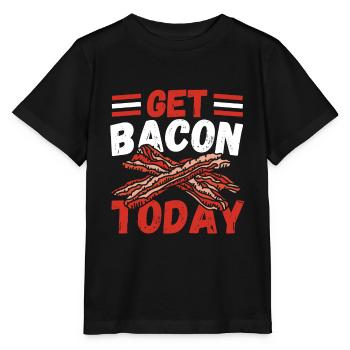 Speck Frühstück Schinken Schwein - Stanley/Stella Kinder T-Shirt MINI CREATOR  - Schwarz - Vorne - Mikhail (115cm)