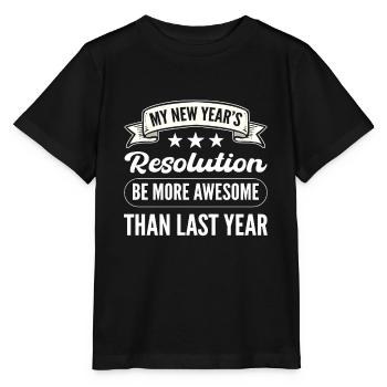 Ma résolution du Nouvel An Réveillon du Nouvel An - T-shirt bio MINI CREATOR Stanley/Stella Enfant - noir - Devant - Mikhail (115cm)