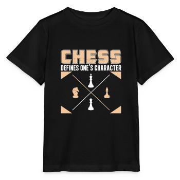 Retro Character Defining Game For A Chess Player - Stanley/Stella MINI CREATOR Kids’ T-Shirt - black - Front - Mikhail (115cm)
