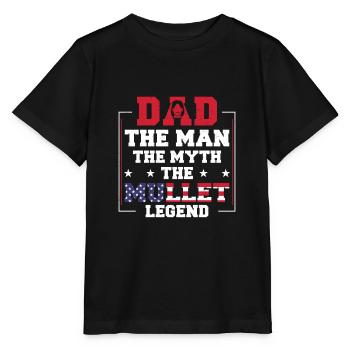 Dad The Man The Myth Patriotischer Redneck - Stanley/Stella Kinder T-Shirt MINI CREATOR  - Schwarz - Vorne - Mikhail (115cm)