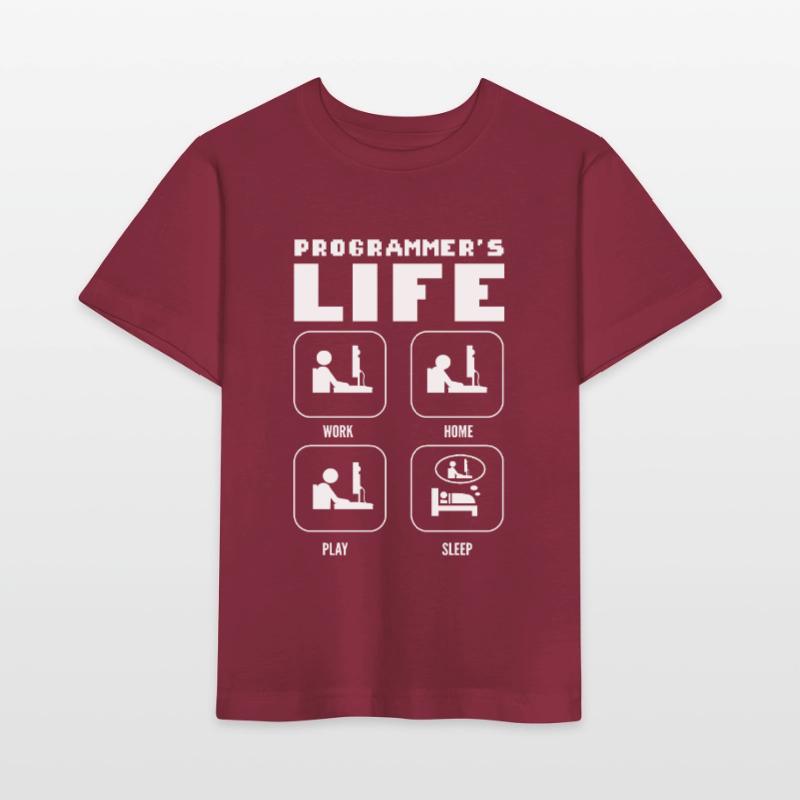 Programmers Life. Work Home Play Sleep Programming Stanley/Stella MINI CREATOR Kids’ T-Shirt