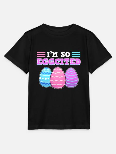 I'm So Eggcited Easter - Stanley/Stella Kinder T-Shirt MINI CREATOR - Schwarz