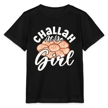 Challah At Ya Girl Hanukkah fête juive - T-shirt bio MINI CREATOR Stanley/Stella Enfant - noir - Devant - Mikhail (115cm)
