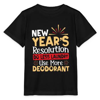 Résolution du Nouvel An Jour de l’An Nouvel An - T-shirt bio MINI CREATOR Stanley/Stella Enfant - noir - Devant - Mikhail (115cm)