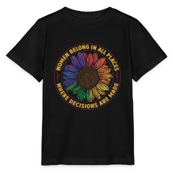 Women Belong In All Places Women Empowerment - Stanley/Stella MINI CREATOR Kids’ T-Shirt - black - Front - Mikhail (115cm)