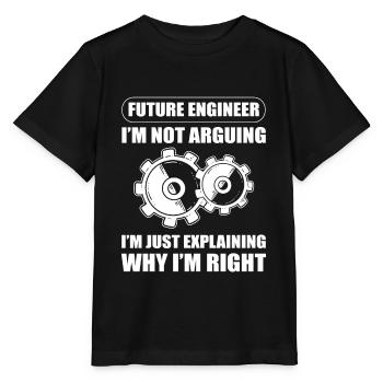Futur Ingénieur Génie Mécanique Mécanique - T-shirt bio MINI CREATOR Stanley/Stella Enfant - noir - Devant - Mikhail (115cm)