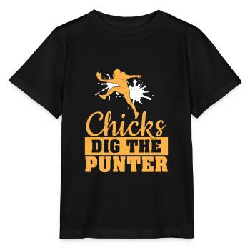 Chicks Dig The Funny Football Punters For A - Stanley/Stella MINI CREATOR Kids’ T-Shirt - black - Front - Mikhail (115cm)