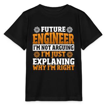 Futur Ingénieur Génie Mécanique Mécanique - T-shirt bio MINI CREATOR Stanley/Stella Enfant - noir - Devant - Mikhail (115cm)