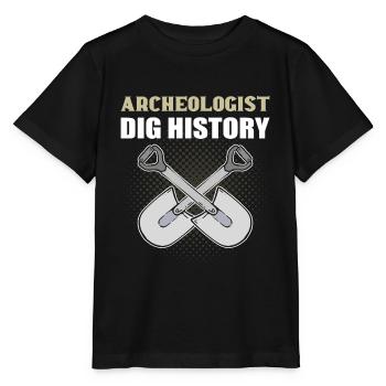 Archéologue Fouiller Histoire Archéologie Archéologie - T-shirt bio MINI CREATOR Stanley/Stella Enfant - noir - Devant - Mikhail (115cm)