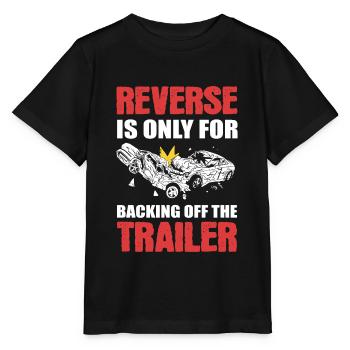 Reverse Is Only For Backing Off Demolition Derby - Stanley/Stella Kinder T-Shirt MINI CREATOR  - Schwarz - Vorne - Mikhail (115cm)