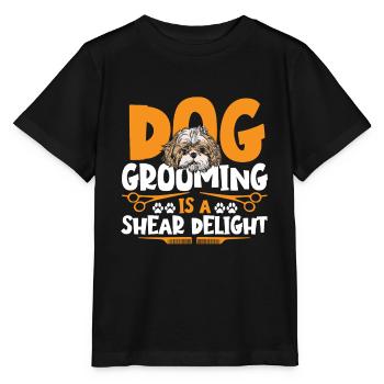 Dog Grooming Is A Shear Delight Pet Grooming Dog - Stanley/Stella MINI CREATOR Kids’ T-Shirt - black - Front - Mikhail (115cm)