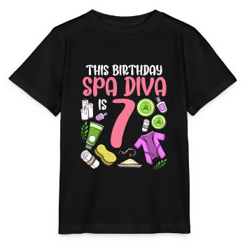 Spa Anniversaire pour les filles 7ème fête d’anniversaire Spa - T-shirt bio MINI CREATOR Stanley/Stella Enfant - noir - Devant - Mikhail (115cm)