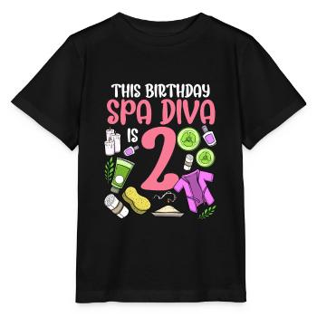 Spa Anniversaire pour les filles 2ème fête d’anniversaire Spa - T-shirt bio MINI CREATOR Stanley/Stella Enfant - noir - Devant - Mikhail (115cm)