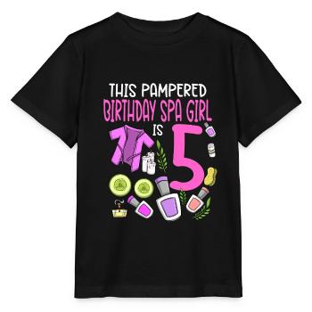 Spa Birthday For Girls 5th Spa Birthday Party - Stanley/Stella MINI CREATOR Kids’ T-Shirt - black - Front - Mikhail (115cm)