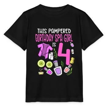 Spa Anniversaire pour les filles 4ème fête d’anniversaire Spa - T-shirt bio MINI CREATOR Stanley/Stella Enfant - noir - Devant - Mikhail (115cm)
