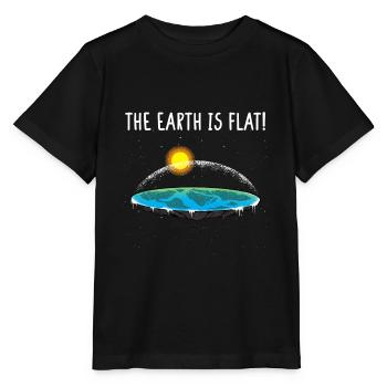 La Terre est plate I Terre plate - T-shirt bio MINI CREATOR Stanley/Stella Enfant - noir - Devant - Mikhail (115cm)