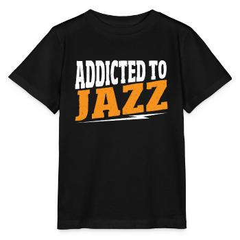 Accro au jazz jazz musique jazz jazz auditeur - T-shirt bio MINI CREATOR Stanley/Stella Enfant - noir - Devant - Mikhail (115cm)