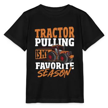 Tracteur Pull est mon tracteur saisonnier préféré - T-shirt bio MINI CREATOR Stanley/Stella Enfant - noir - Devant - Mikhail (115cm)