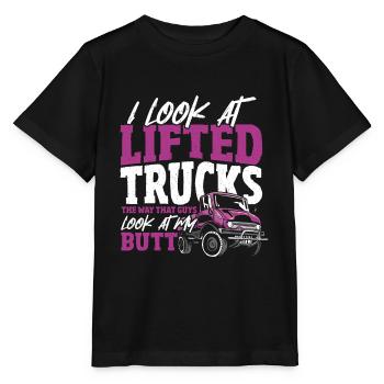 I Look At Lifted Trucks The Way That Guys Look At - Stanley/Stella MINI CREATOR Kids’ T-Shirt - black - Front - Mikhail (115cm)